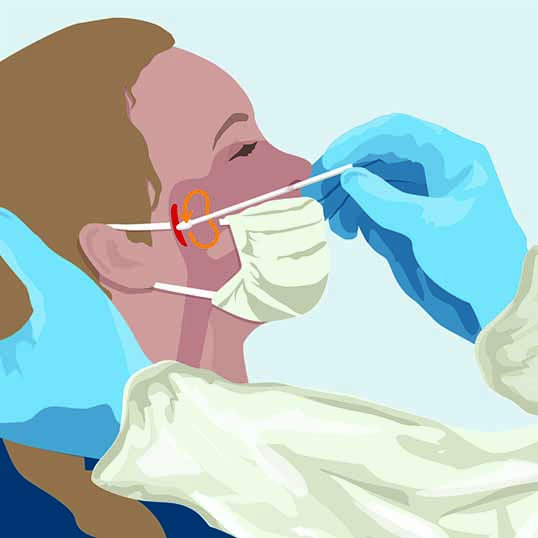 Uthsc Covid19 Testing Taking A Nasopharyngeal Swab